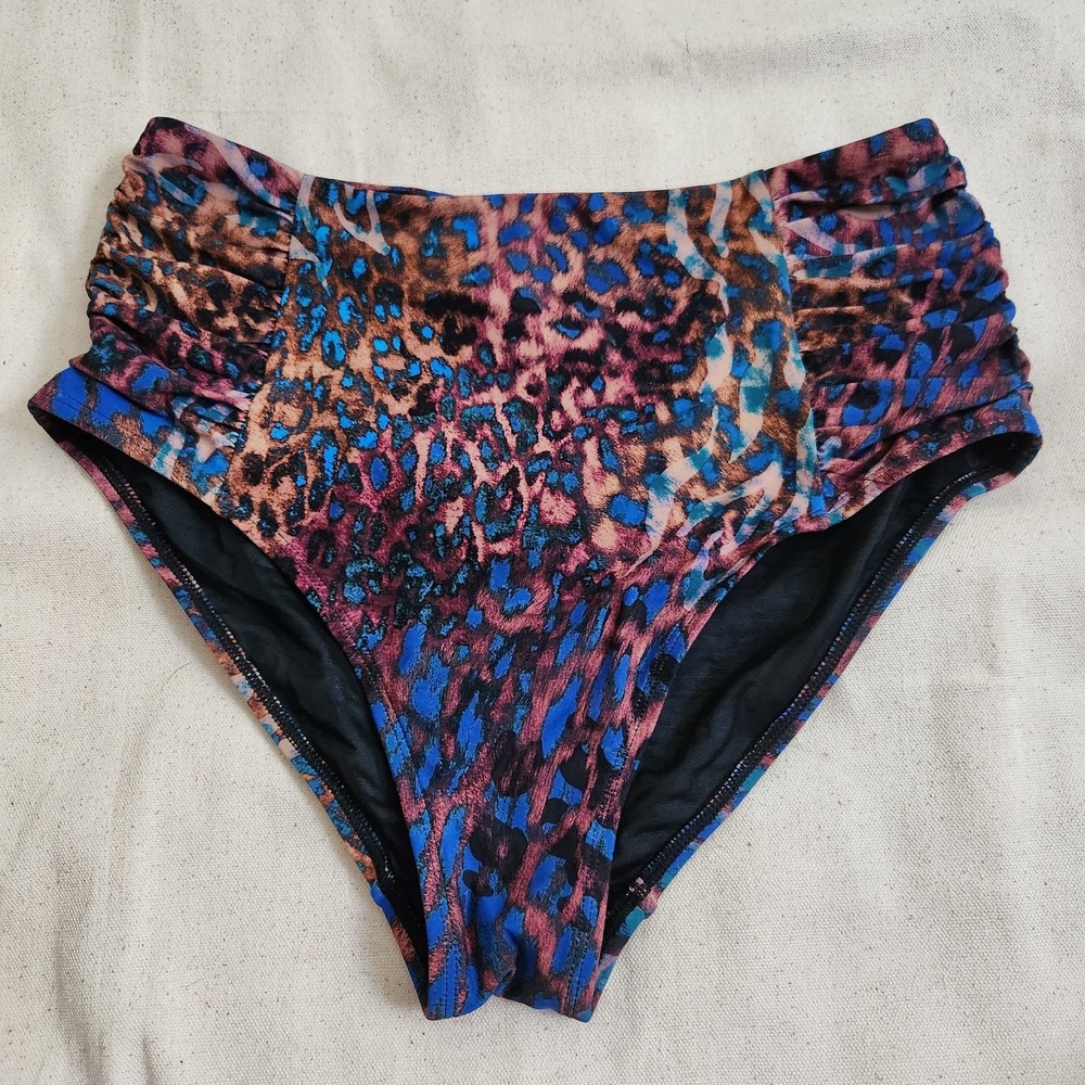 New Sea Level Australia High Waist Bikini Bottoms Women's US 8 Multi Animal